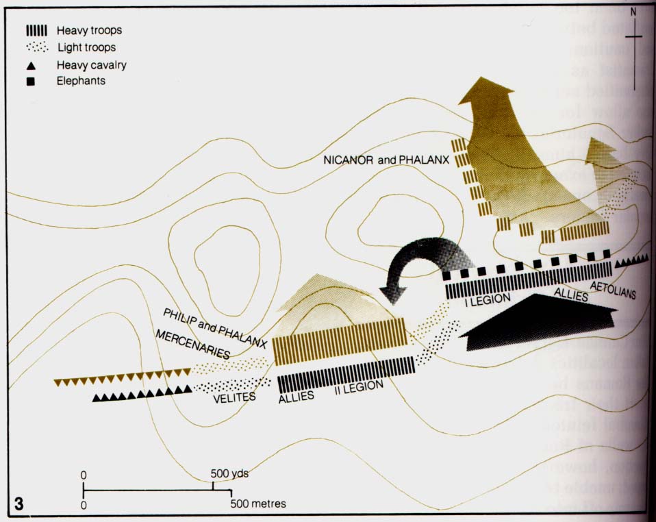 Map of Battle of Cynoscephalae, final phase